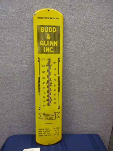 Porcelain Caterpiller John Deere Thermometer: 8"W x 38.5"T