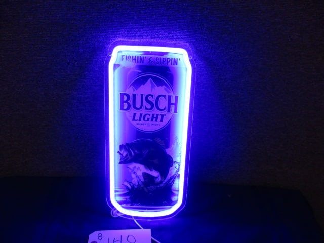 USB Lighted Busch Light Sign: 7"W x 14.25"T