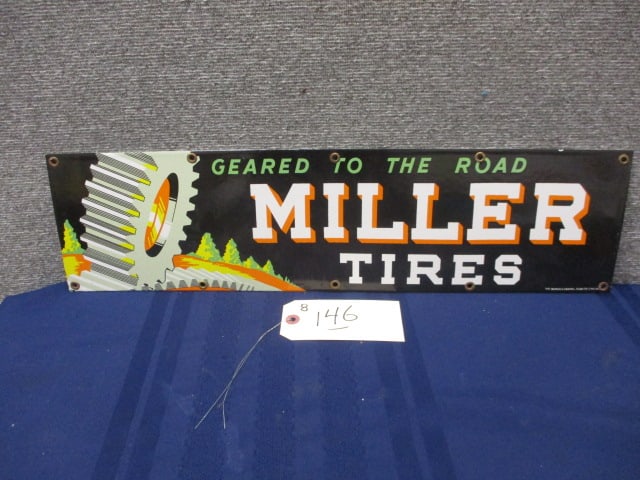 Porcelain Miller Tires Sign (1 of 3)