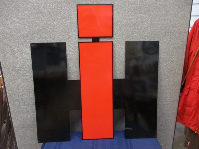 Powder Coat 2-sided I/H Sign: 32.25"W x 35"T