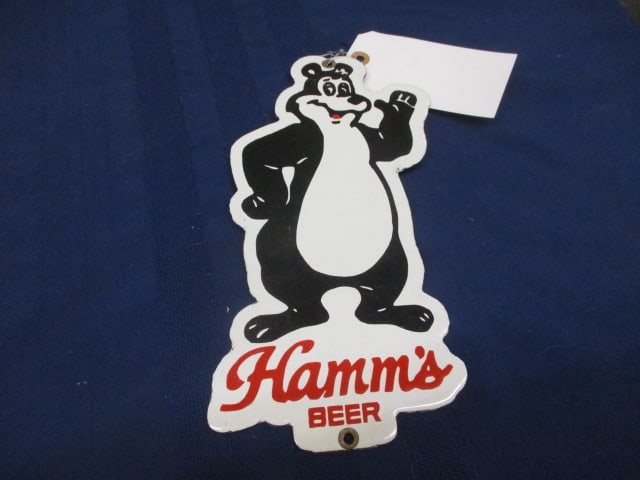 Hamm's Beer Sign: 5.5"W x 11"T