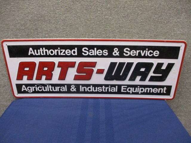 Stamped Tin Arts-Way Equipment Sign (1 of 3)