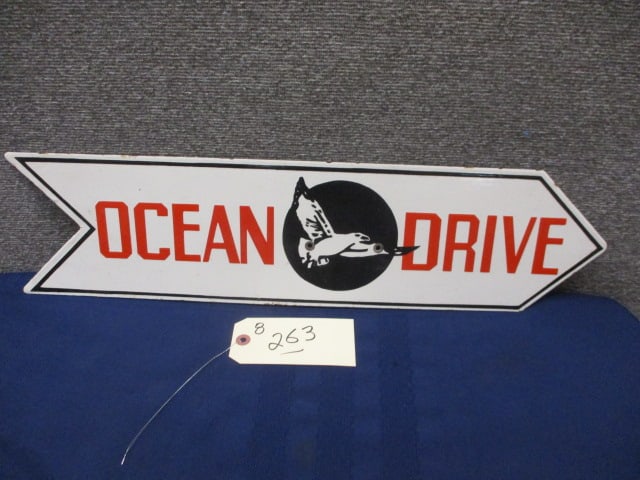 Porcelain Ocean Drive Sign (1 of 3)
