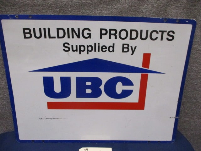 Aluminum U.B.C. Buildings Sign: 24"W x 18"T