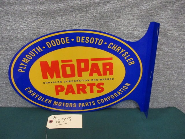 Powder Coat Mopar Parts Flange Sign: 18.5"w x 13"t