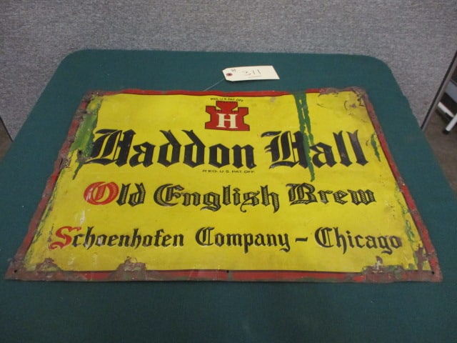 Stamped Tin Haddon Hall Sign - 3