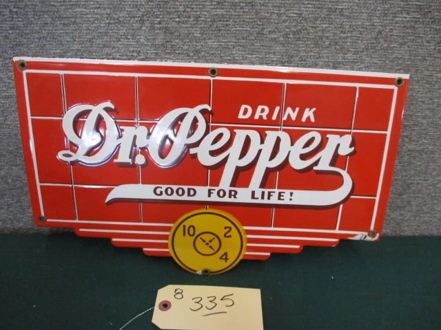 Porcelain Drink Dr. Pepper Sign (1 of 3)