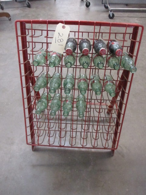 Coca-Cola Bottle Rack & Bottles (1 of 3)