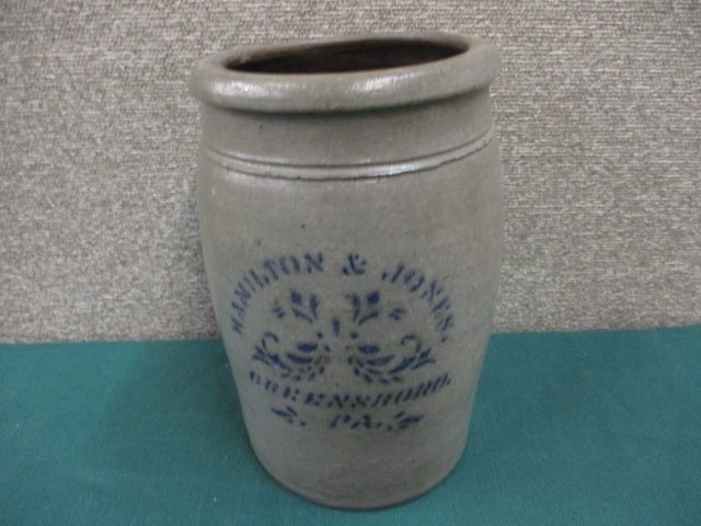 Hamilton & Jones Stoneware Crock: *PICK UP ONLY* 7"W x 10"T