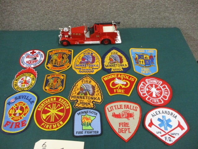 Fire Truck & Firefighter Patches: 17"W x 11"T