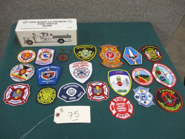 Ward La France Truck and Patches: 17"W x 11"T