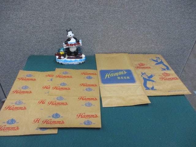 Hamm's Club Bear & Collectibles: 17"W x 11"T