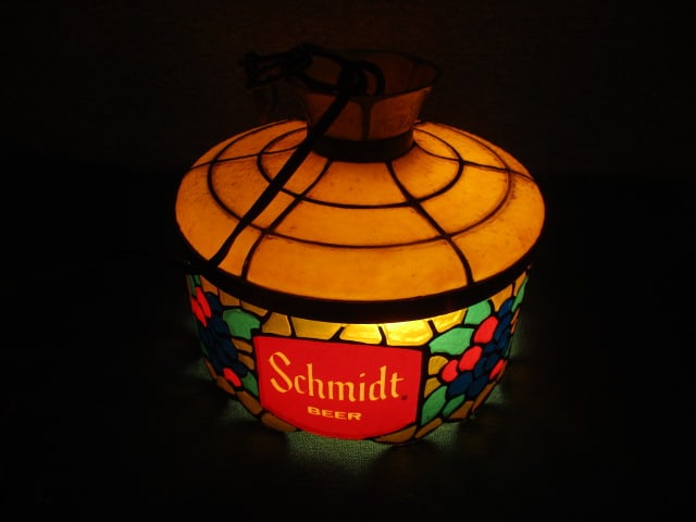 Schmidt Beer Hanging Light: 8"W x 7"T x 8"