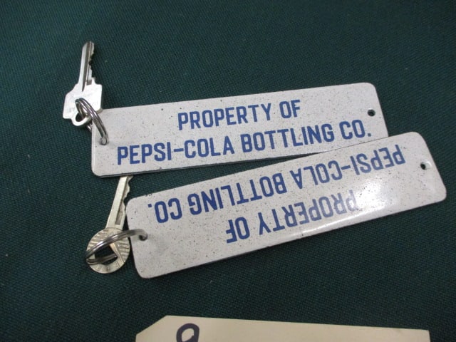 Porcelain Pepsi Cola Holders: each 1.5"W x 6"T