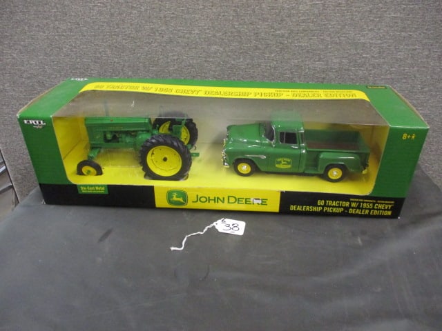 Ertl John Deere 60 Tractor & Chevy Truck (1 of 3)
