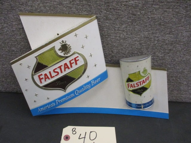 Poly Falstaff Beer Can Sign: 13.5"W x 10"T
