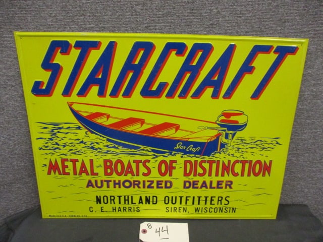 Stamped Tin Starcraft Dealer Sign (1 of 3)