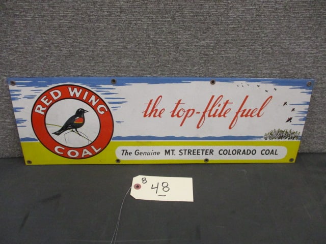 Porcelain Red Wing Coal Sign (1 of 3)