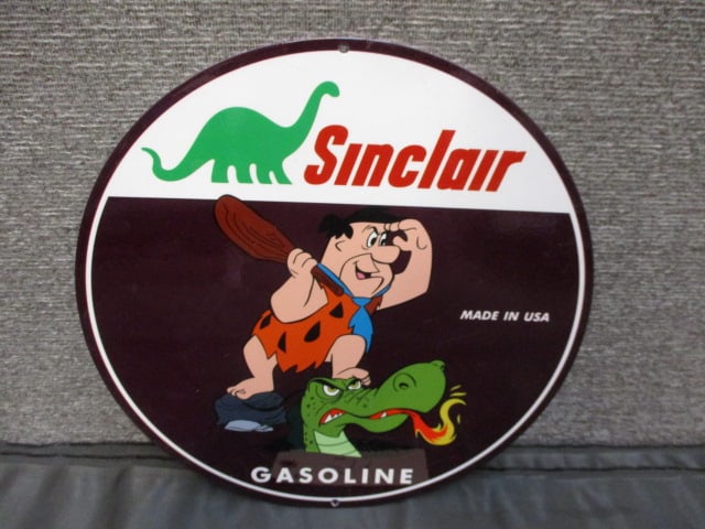 Powder Coat Sinclair Gasoline Sign: 12"W x 12"T