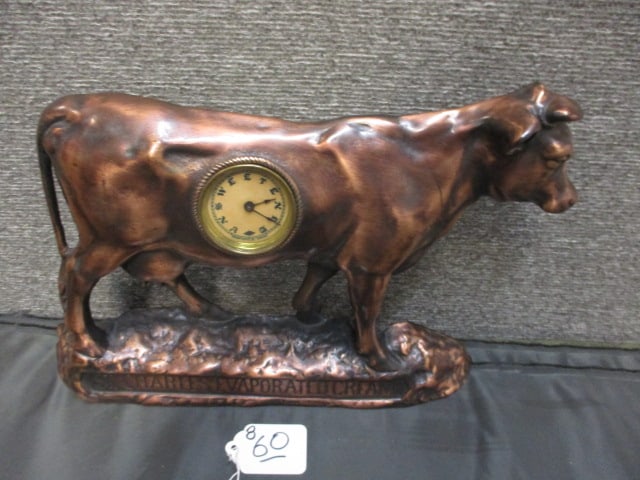 Metal Saint Charles Evaporated Cream Cow: 14"W x 9"T