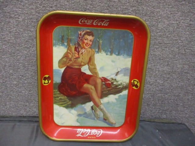 1941 Coca-Cola Beverage Tray: 10.5"W x 13"T
