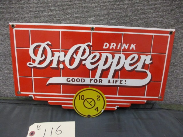 Porcelain Dr Pepper Sign (1 of 3)