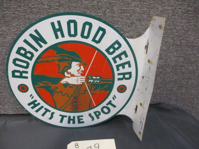 Tin Robin Hood Beer Flange Sign (1 of 3)