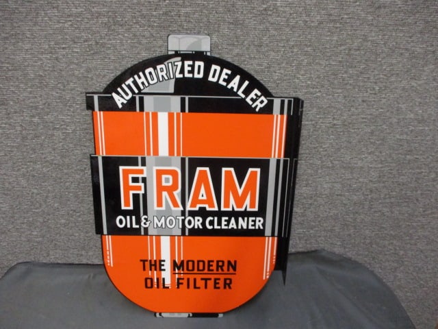 Powder Coat Fram Dealer Flange Sign: 12"W x 18"T