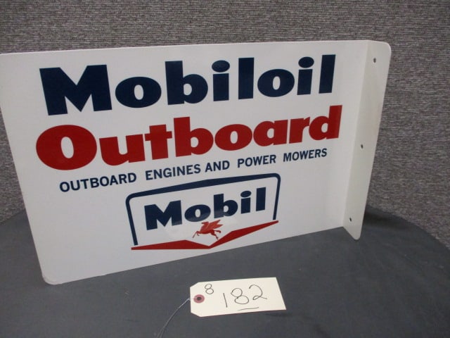 Powder Coat Mobil Oil Outboard Flange Sign (1 of 3)