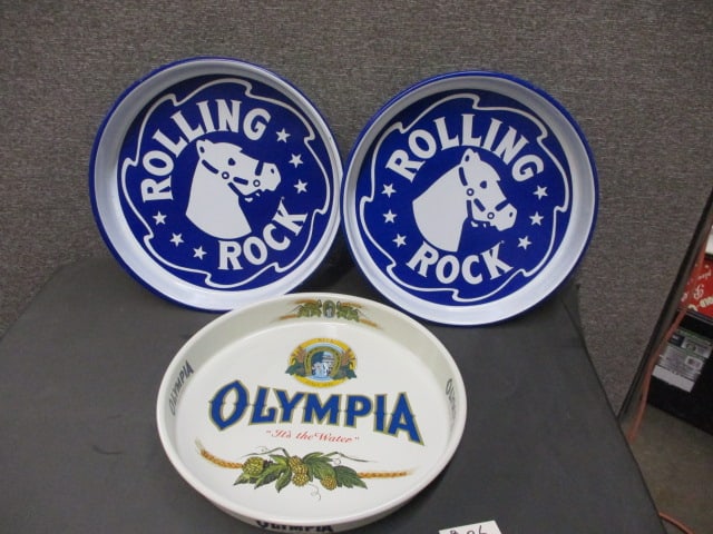 3 - Rolling Rock & Olympia Beer Trays (1 of 3)
