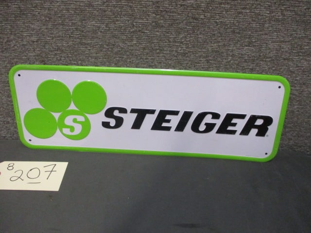 Stamped Tin Steiger Tractor Sign (1 of 3)