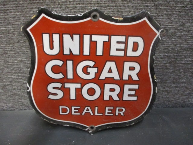 Porcelain United Cigar Store Sign (1 of 3)