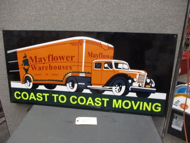 Powder Coat Mayflower Moving Sign: 40"W x 19"T