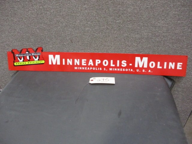 Powder Coat Minneapolis Moline Sign: 36"W x 5"T