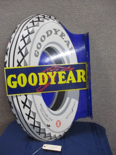 Porcelain Good Year Flange Sign (1 of 3)