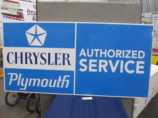 Aluminum Chrysler Plymouth Service Sign (1 of 3)