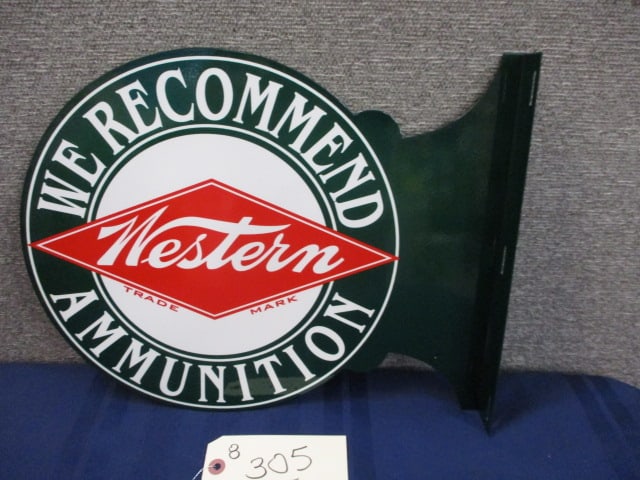 Powder Coat Western Ammunition Flange Sign (1 of 3)