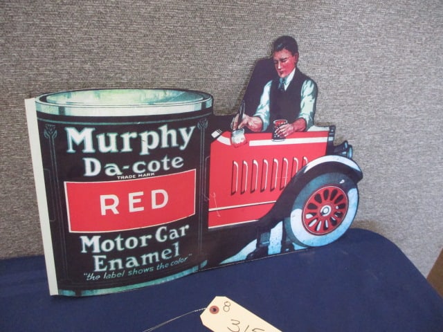 Tin Murphy Motor Car Enamel Flange Sign (1 of 3)