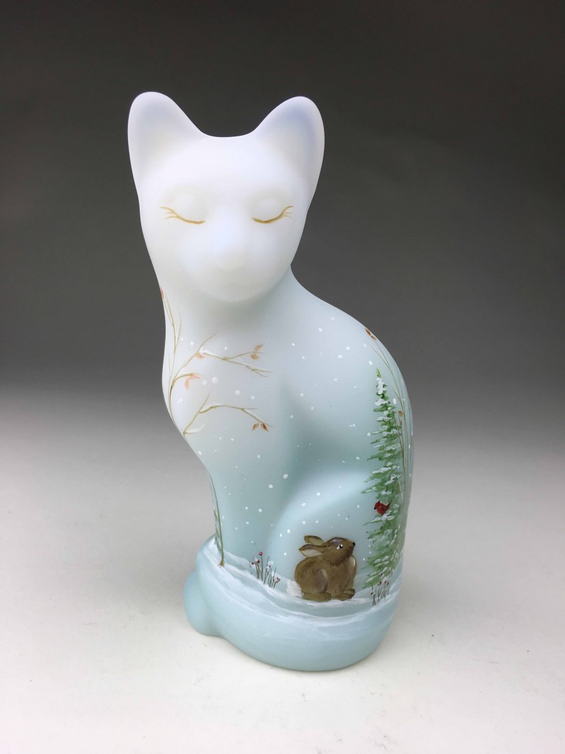 Fenton Winter Cat Figurine (1 of 3)
