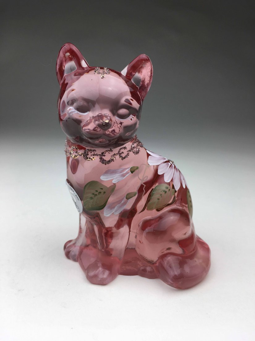 Fenton Hand Painted Cat Figurine (1 of 5)