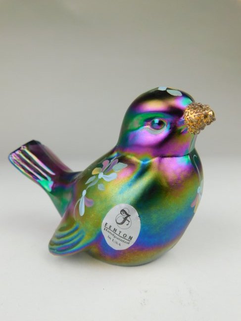 Fenton Carnival Glass Bird (1 of 2)