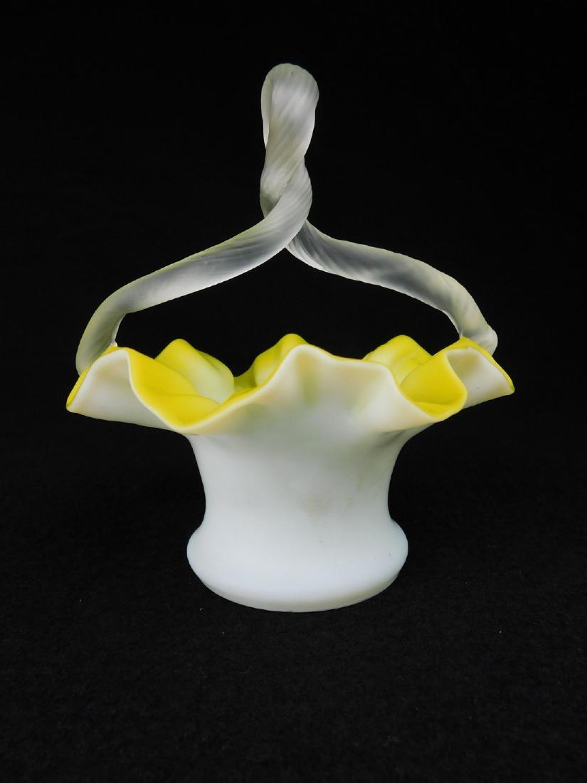 Fenton Twisted Handled Basket (1 of 3)