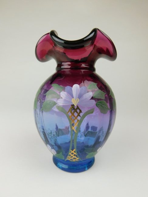 Fenton Hand Painted Vase (1 of 3)