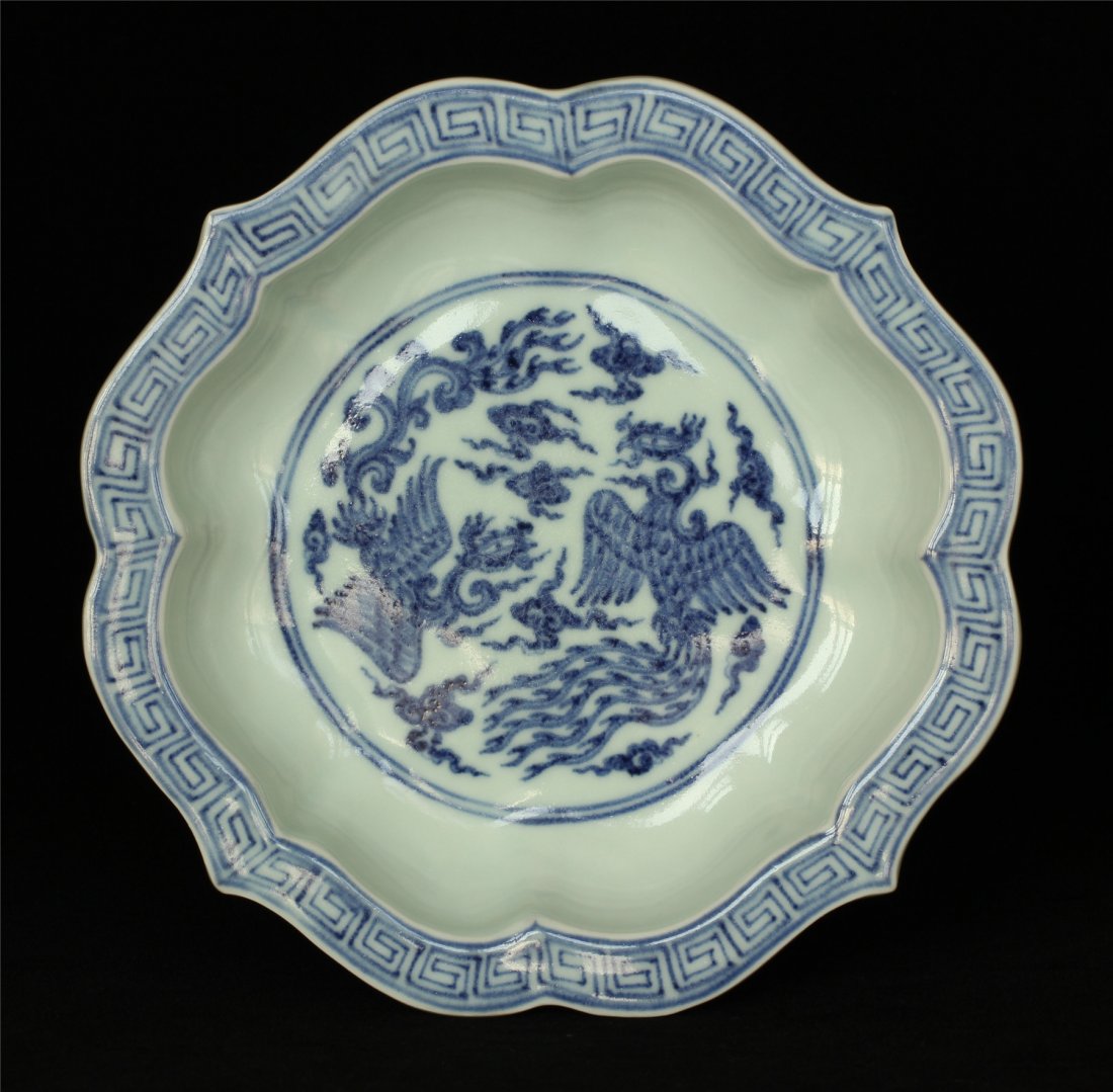 Blue and white porcelain plate of Ming Dynasty XuanDe (1 of 10)