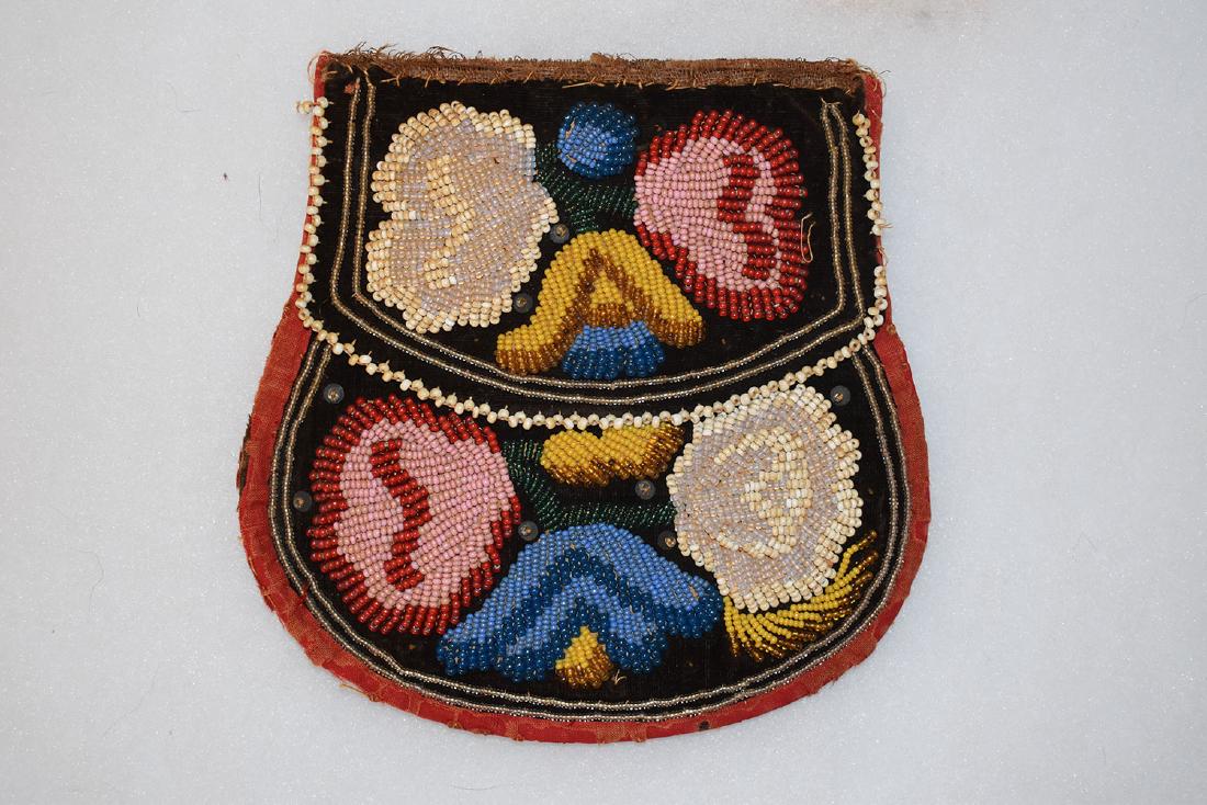 Beaded Possibles Bag, East Coast, 6” tall (1 of 2)