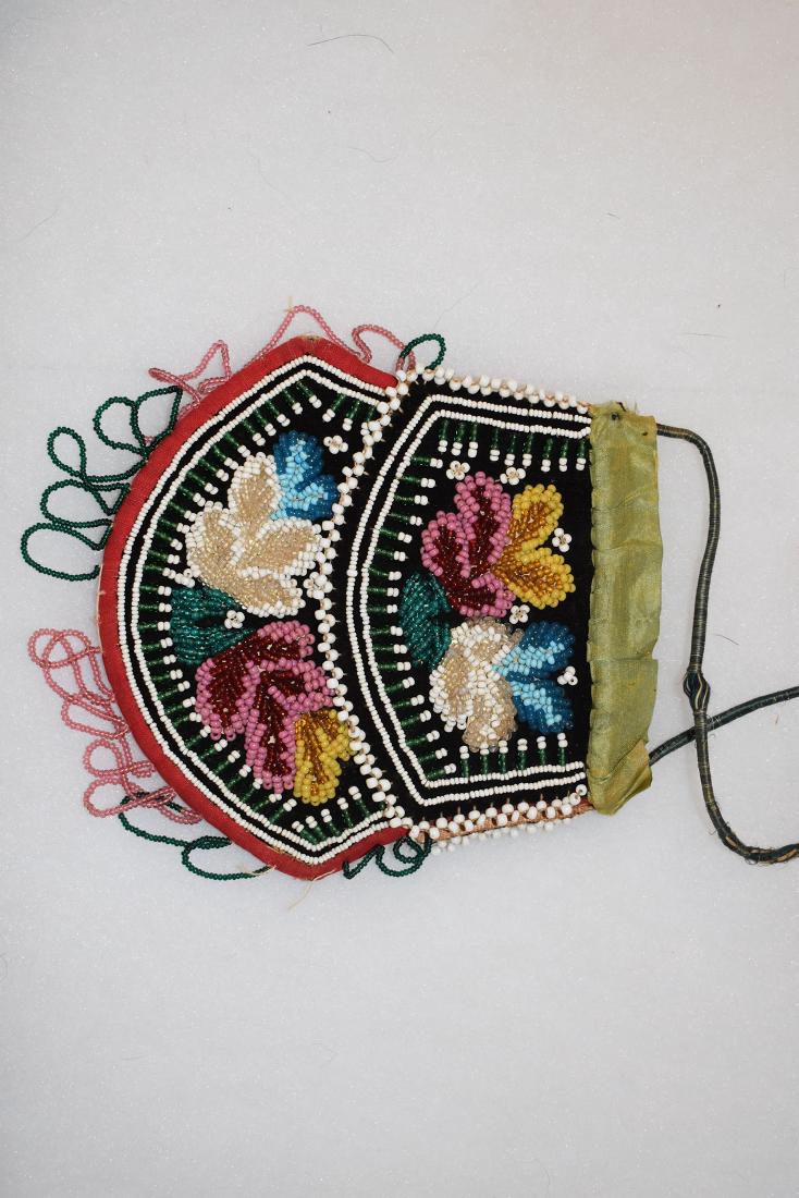 Beaded Possibles Bag, East Coast, 5” tall (1 of 2)