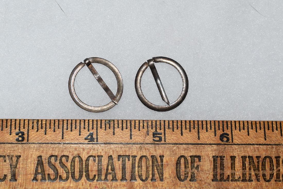 2 Silver Trade Broaches, New England (1 of 1)