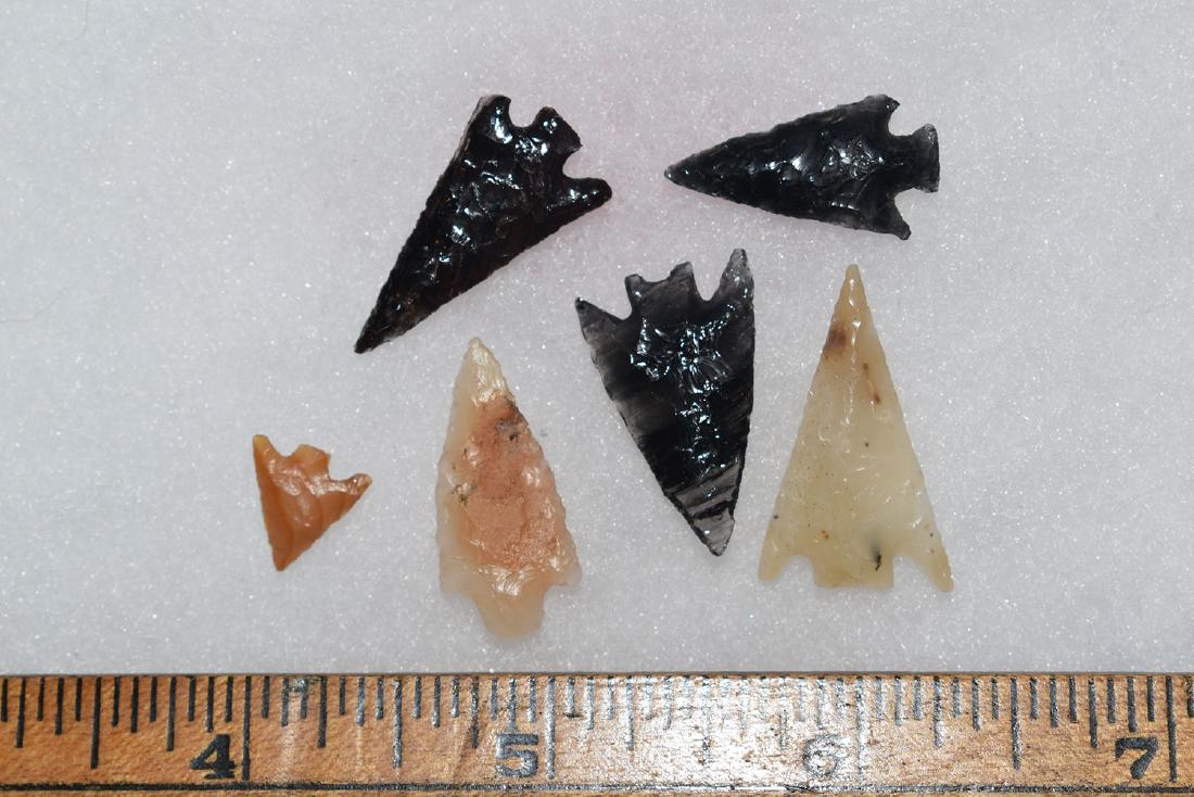 6 Western Gem Grade Bird Points, Some Columbia River, (1 of 1)