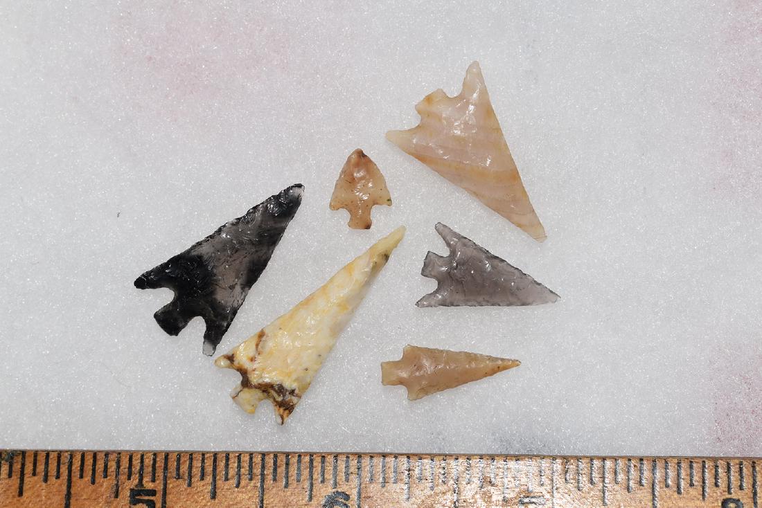 6 Western Gem Grade Bird Points, Some Columbia River, (1 of 1)