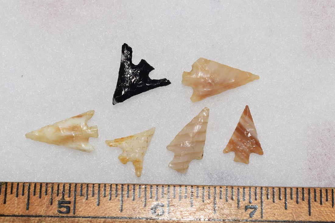 6 Western Gem Grade Bird Points, Some Columbia River, (1 of 1)